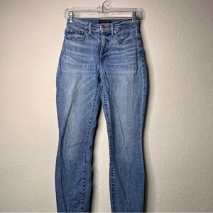 Lucky Brand Jeans High Rise Bridgette Skinny 2/26 Ankle Raw Hem EUC Casual Denim